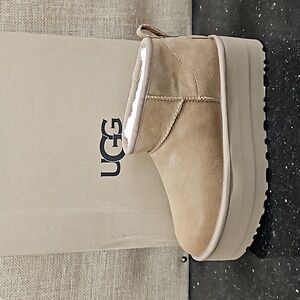 NEW UGG CLASSIC ULTRA MINI PLATFORM CHESTNUT